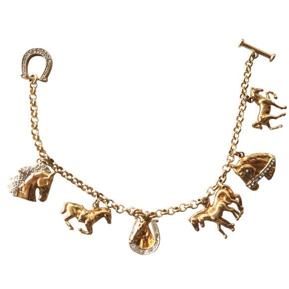 DANBURY MINT Equestrian Horse charm bracelet - Picture 6 of 7